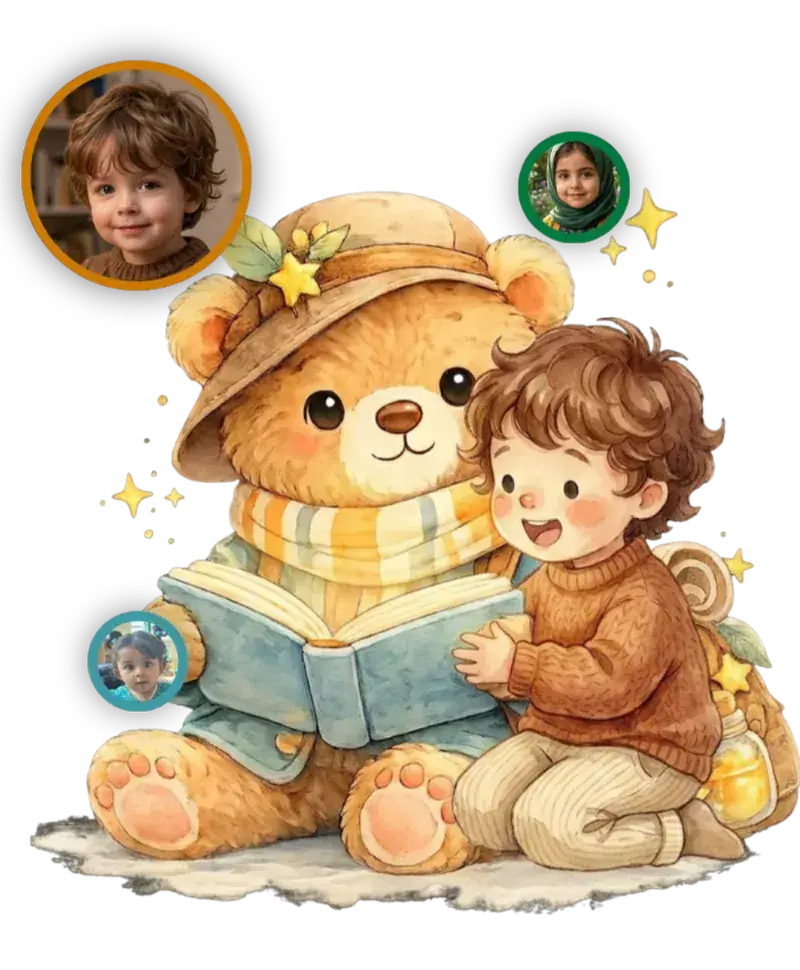 Snuggly the bear personalized for each child